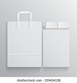 Set of white branding elements. Mock-up