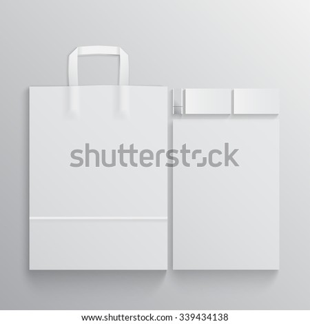 Set of white branding elements. Mock-up