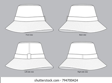Bucket Hat Template Images Stock Photos Vectors Shutterstock