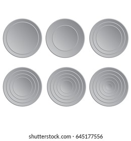   Set of  white buttons for internet
