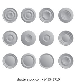 Set of  white buttons for internet
