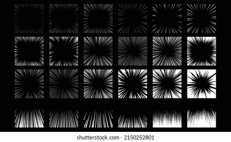 Un conjunto de material vectorial de línea concentrada blanca