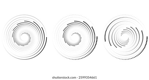 Set of white dotted hexagonal shapes. Geometric art. Trendy design element for frame, logo, tattoo, sign, symbol, web, social media, prints, posters, template, pattern and abstract background