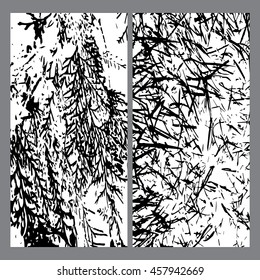 Set of white grunge texture background vector illustration