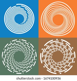 set of white helical, spiraling, curl and curly shapes. spiral, twirl, swirl illustration. twine design elements over single-color, monochrome background, backdrop. helix, volute set