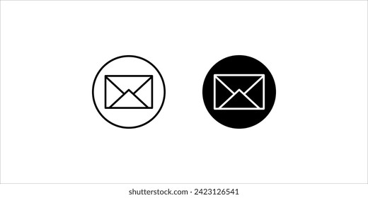 Set of white icons isolated against a black background, on a theme Contacts and communication