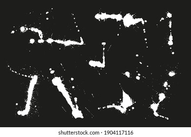 Juego de salpicaduras de tinta blanca.