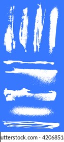 Set of white ink vector stains
