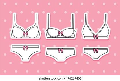 Set of white lingerie.