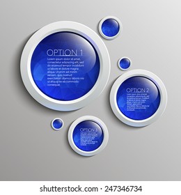 set of white modern elements for web design. eps 10