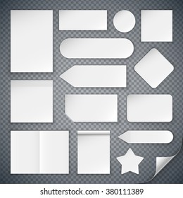 Set of White Paper Sheets Mock Ups and Banners. Clipping paths included.