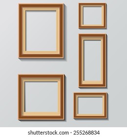 Set White Photo Frames Isolated On Stock Vector (Royalty Free ...