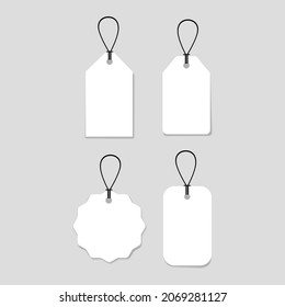 Set White Price Tag Labels Illustration Stock Vector (Royalty Free ...