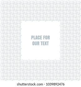 Set of white puzzle pieces. The concept of infographics with space for text. Vector illustration.