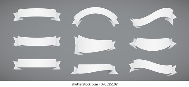 Set of White Ribbons
