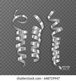 Set of white ribbons for your design, vector EPS 10