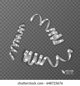 Set of white ribbons for your design, vector EPS 10