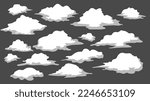 set of white smoke cloud ,boom blast explosion collection