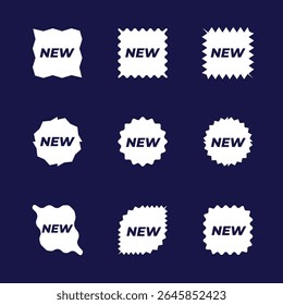 Set of white star flashes. Price stickers, sales stickers, price tags, starburst, quality signs, retro stars, sales or discount stickers, sunburst