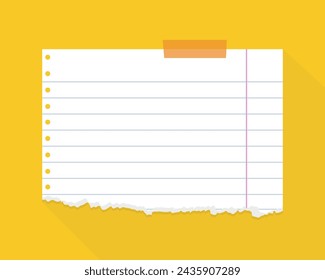 Set of white torn or ripped paper sheets. Scrapbooking edge, torn notebook or torn blank page vector illustration. Abstract realistic ornament or clip art decoration for banner backgrounds
