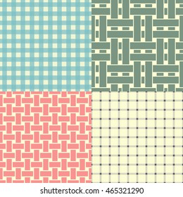 set of wicker seamless textures