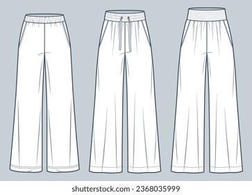 Premium Vector, Pants for ladies fashion flat template