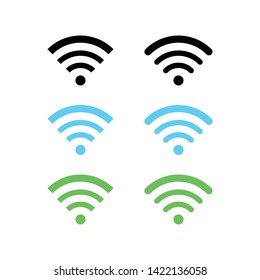 Set wifi icon isolated on white background. Vector