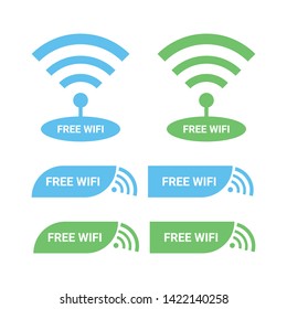 Set wifi icon isolated on white background. Vector