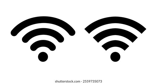 Set of Wifi icon. signal vector icon. Wireless icon vector.