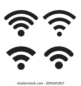 set of Wifi icon vector, wireless internet sign