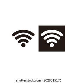 set of wifi icons in flat style isolated on white background