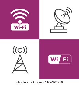 Set of wi-fi icons. Vector wireless symbols. Wireless Network Symbol wifi icon