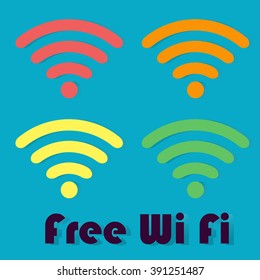 set of wi-fi icons.vector illustration