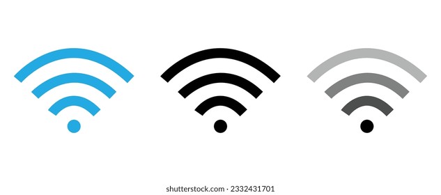 Icono de conexión inalámbrica, signo de Internet inalámbrico aislado en fondo blanco, estilo plano, ilustración vectorial,Eps 10