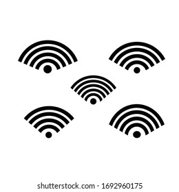set of wifi model vector isolated. signal symbol collection