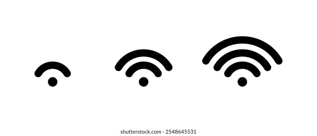 set of wifi signal from weak to strong