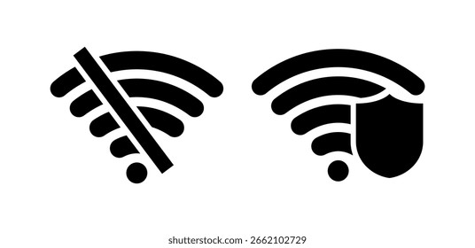 WLAN-Zeichen als Vektor auf Schwarz festlegen