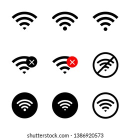 Set of wi-fi,wireless icons for web and mobile.