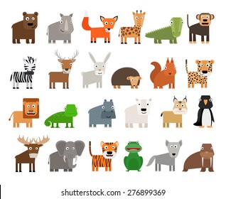 Set of Wild Animals