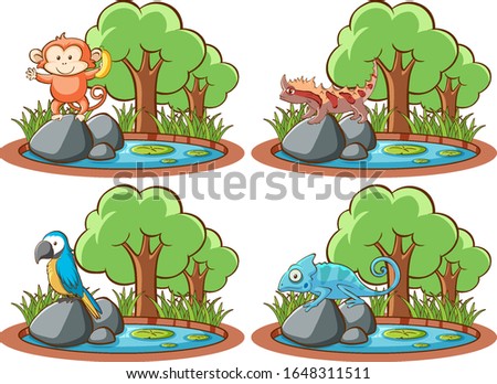 Similar – Image, Stock Photo Chameleon Animal Tree