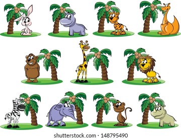 Set of wild animals - vector