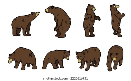 Wildbärensatz, Vektorgrafik