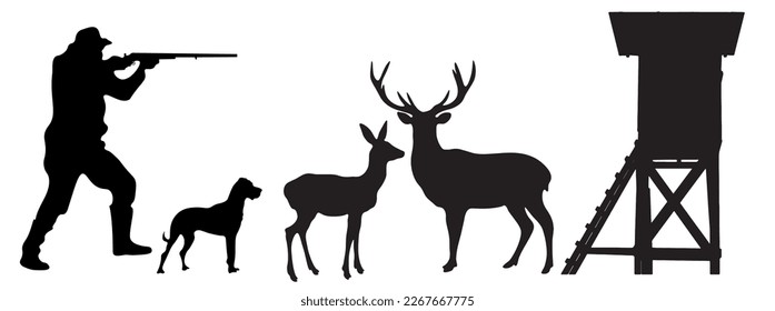 hunter silhouette vector