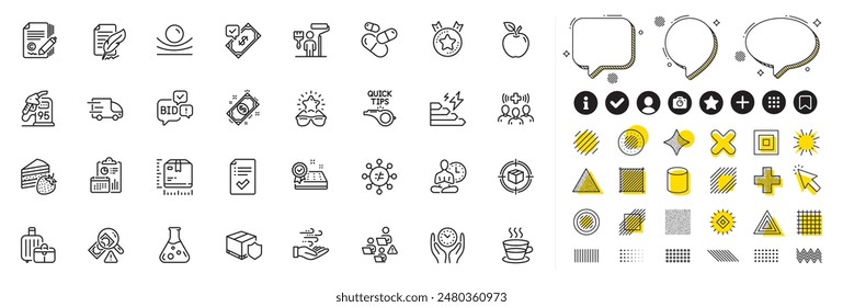 Set of Wind energy, Best glasses and Copywriting line icons for web app. Design elements, Social media icons. Package size, Capsule pill, Accepted payment icons. Apple, Yoga, Payment signs. Vector