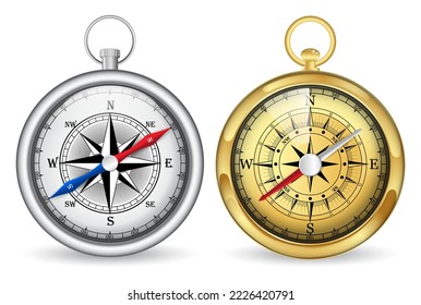 set of wind rose compass marine isolated or nautical navigation sail symbols or geographic direction maps. eps vector
