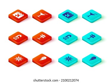 Set Wind rose, Ice cream waffle cone, Please do not disturb, Road traffic signpost, Martini glass and Calendar and airplane icon. Vector