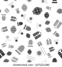 Fije la rosa del viento, el sol y las olas, Aqualung y Buoy en un patrón ininterrumpido. Vector