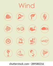 It is a set of wind simple web icons