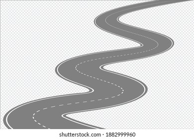 Winding Road Isolated Transparent Special Effect Stock Vector (Royalty ...