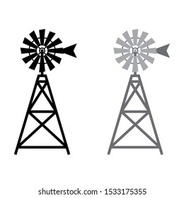 a set of windmill icons